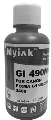 ������� CANON GI-490M PIXMA G1400/2400/3400 (100��,magenta,Dye) MyInk